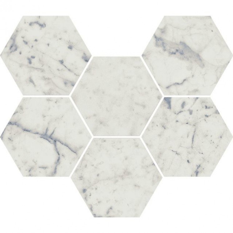 Italon Charme Extra Floor Project Carrara Mosaico Hexagon (Италон Шарм Экстра Флор Проджект Экстра Каррара Мозаика Гексагон)