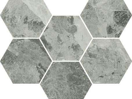 Italon Charme Extra Floor Project Silver Mosaico Hexagon (Италон Шарм Экстра Флор Проджект Экстра Силвер Мозаика Гексагон)