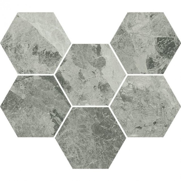 Italon Charme Extra Floor Project Silver Mosaico Hexagon (Италон Шарм Экстра Флор Проджект Экстра Силвер Мозаика Гексагон)
